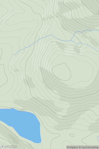 Thumbnail image for Beinn Chaorach [Mallaig to Fort William] showing contour plot for surrounding peak